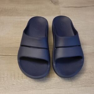 OOFOS Navy Blue Women's Slide Sandals